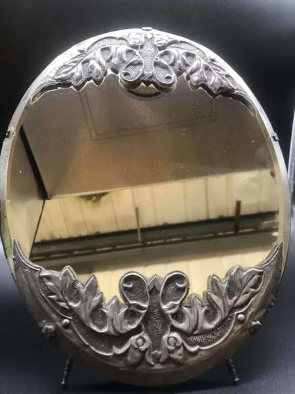 French Art Nouveau Table Mirror
