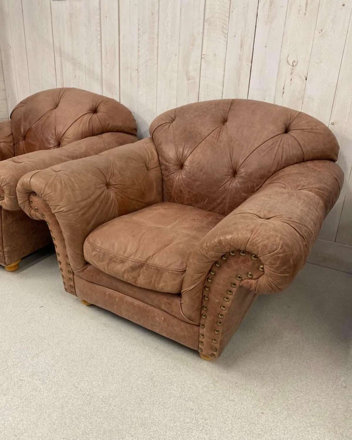 Pair of Thomas Lloyd Leather Chairs
