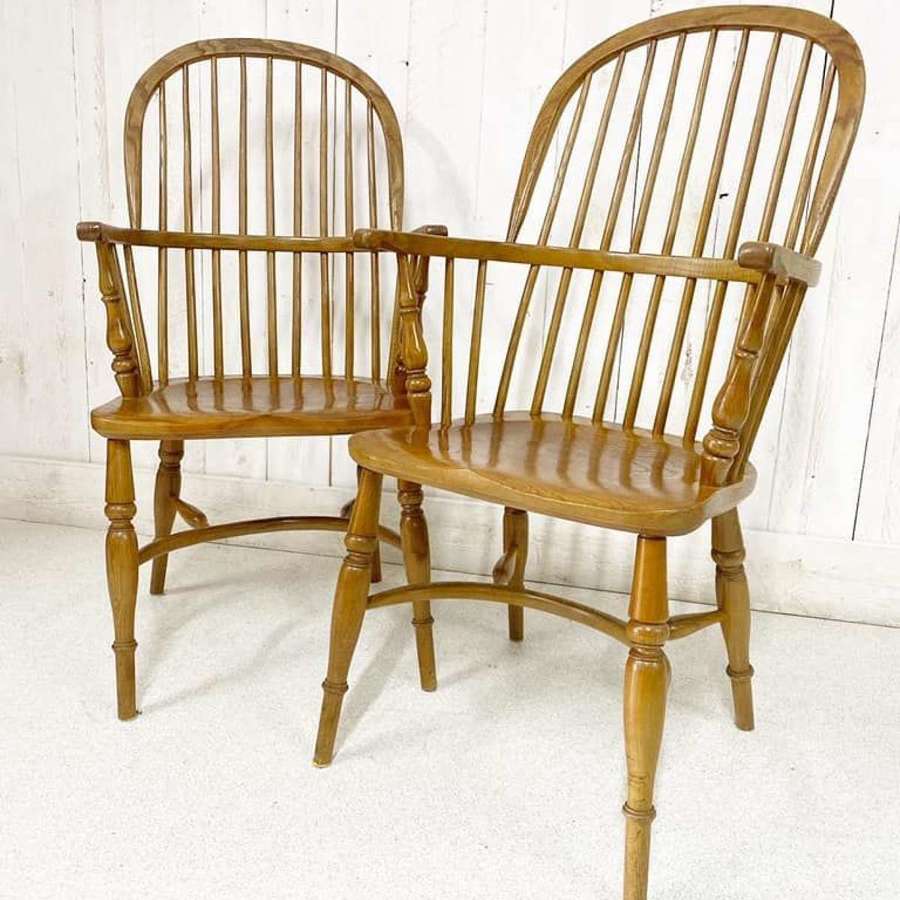 Pair of Elm and Beech Chairs