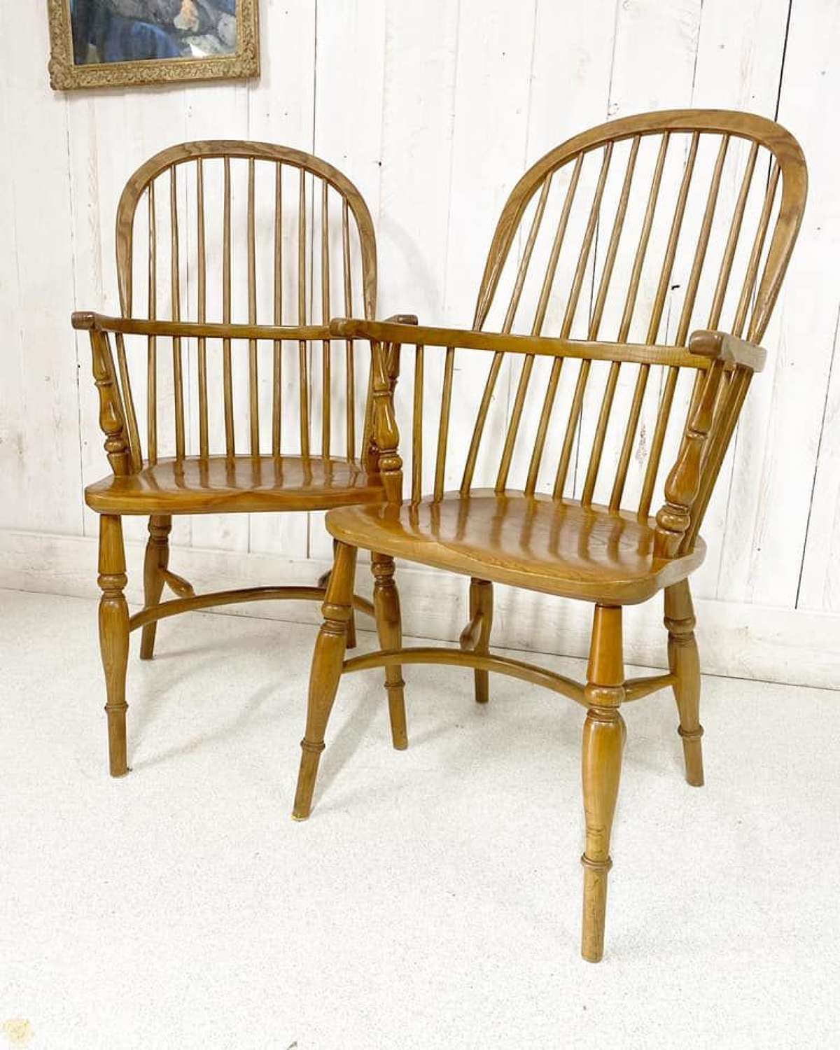 Pair of Elm and Beech Chairs