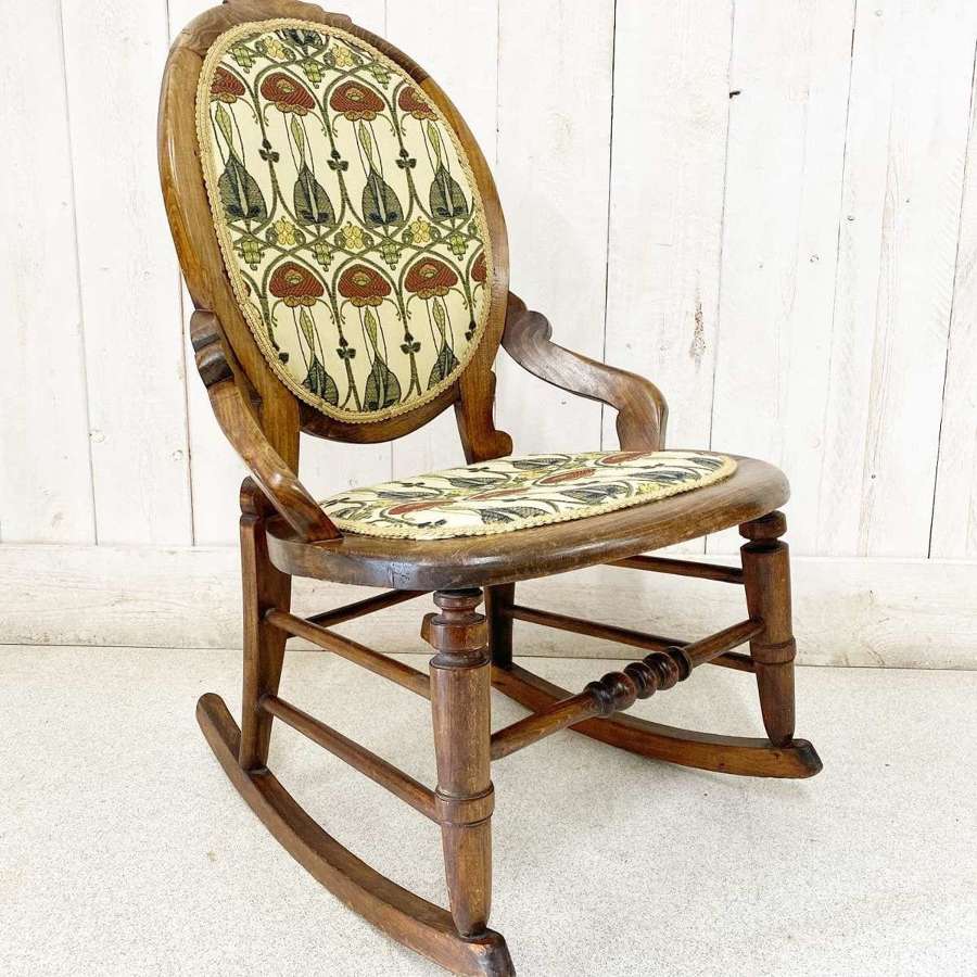 Victorian Elm and Beech Rocking Chair