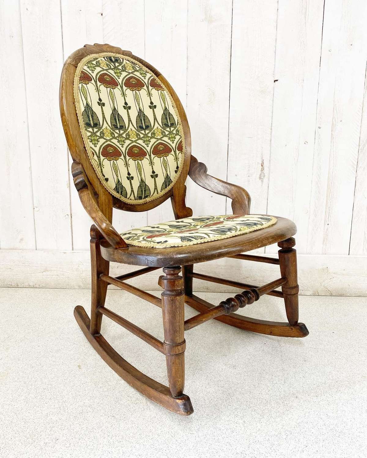 Victorian Elm and Beech Rocking Chair