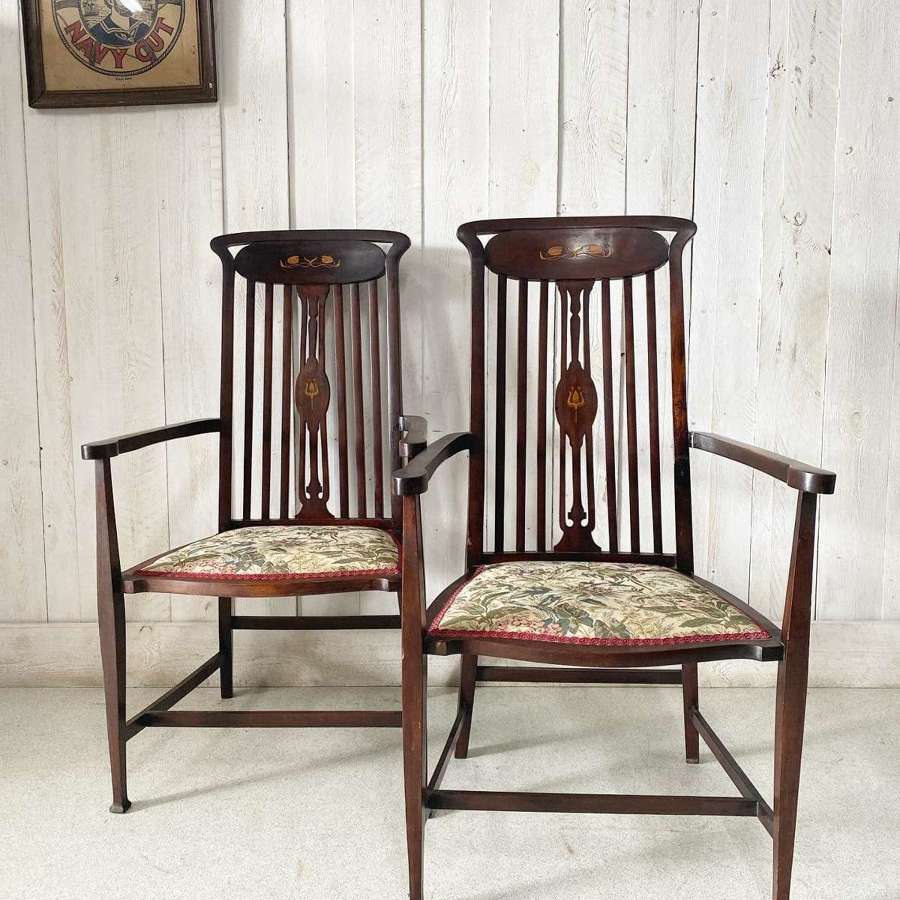 Pair of Art Nouveau Chairs