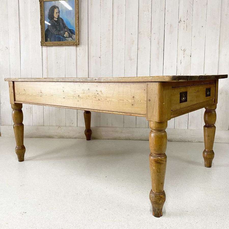 Large Victorian Pine Dining Table