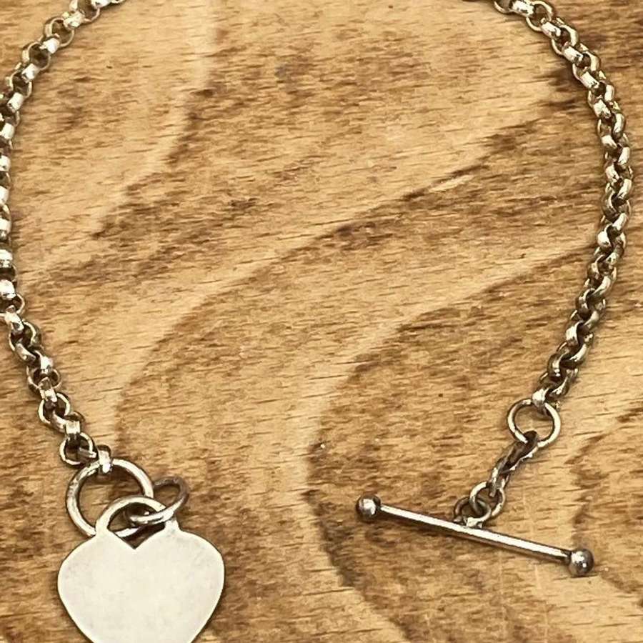 Silver Bracelet Love Heart