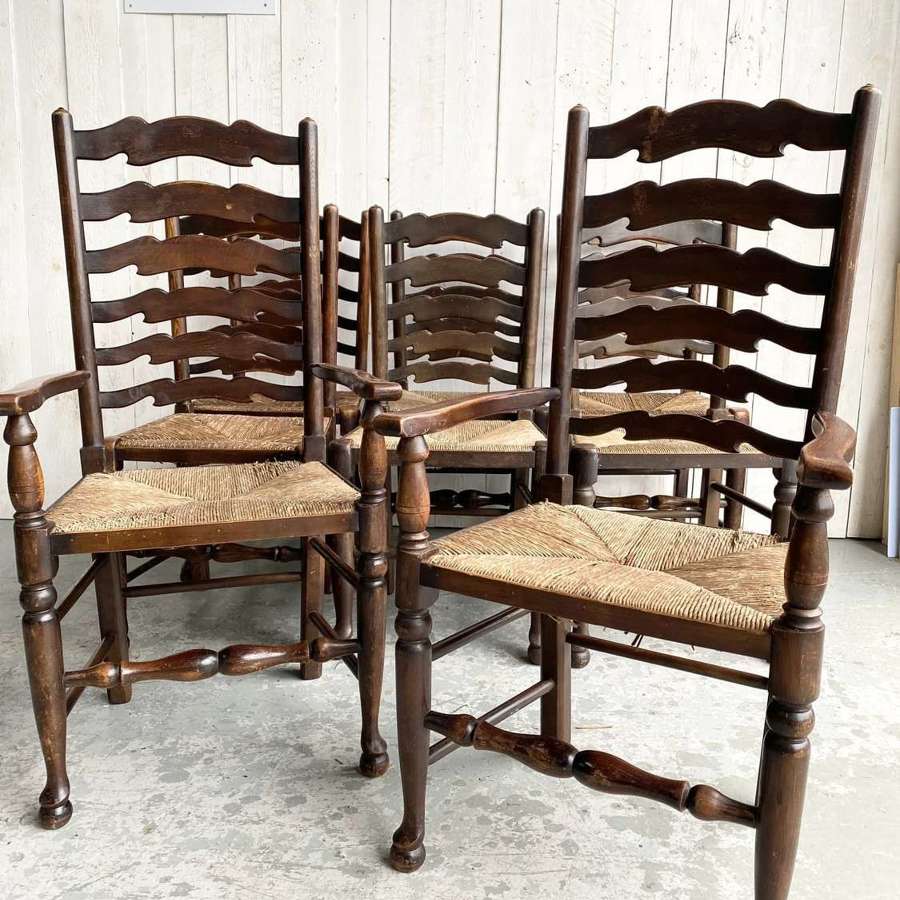 Set of 8 Ladderback Chairs